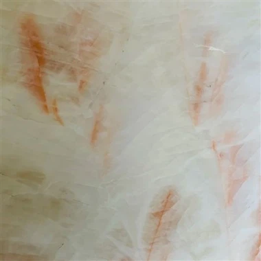 Đá Onyx Trắng Có Hoa Đỏ